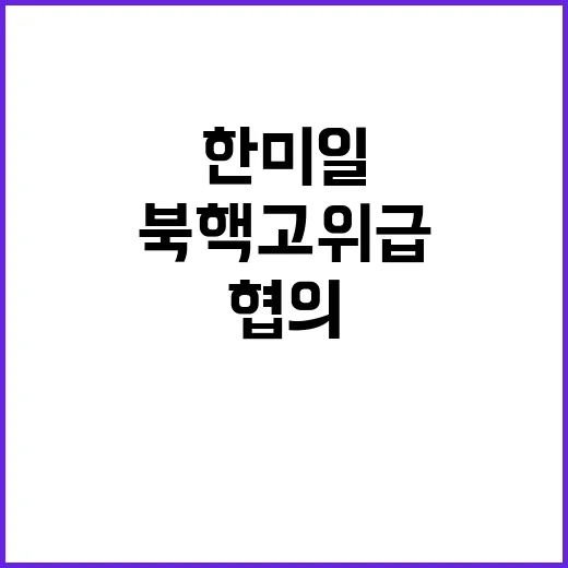 북핵 고위급 협의 …