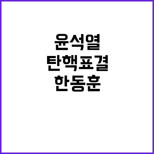 한동훈 입장 윤석열…