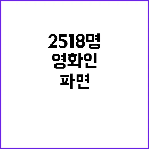 영화인 2518명 …