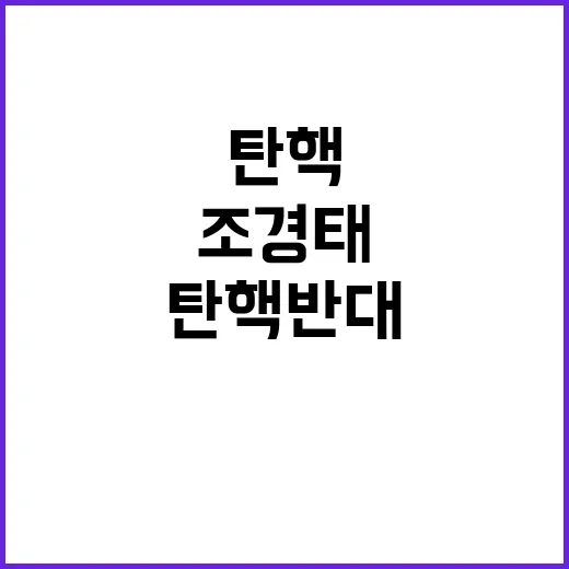 조경태 대통령 탄핵…