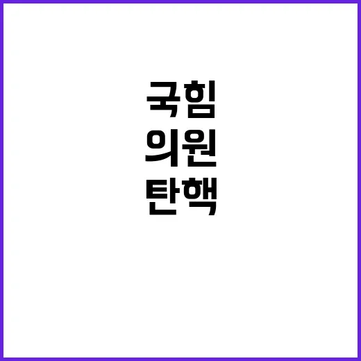 국힘 의원들 탄핵 표결에 대한 솔직한 이야기!