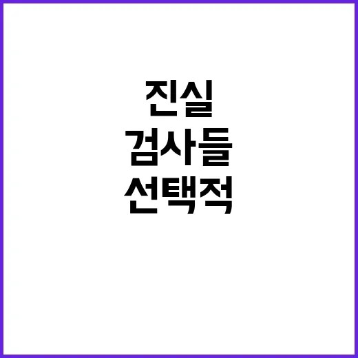 검사들의 선택적 분…