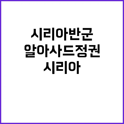 시리아 반군 알아사…