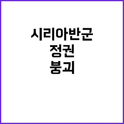 시리아 반군 정권 …