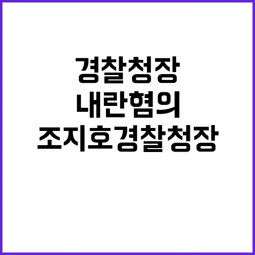 내란 혐의 조지호 …