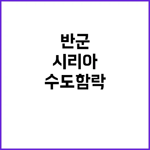 시리아 반군 수도 …