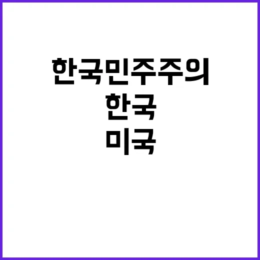 한국 민주주의 미국…