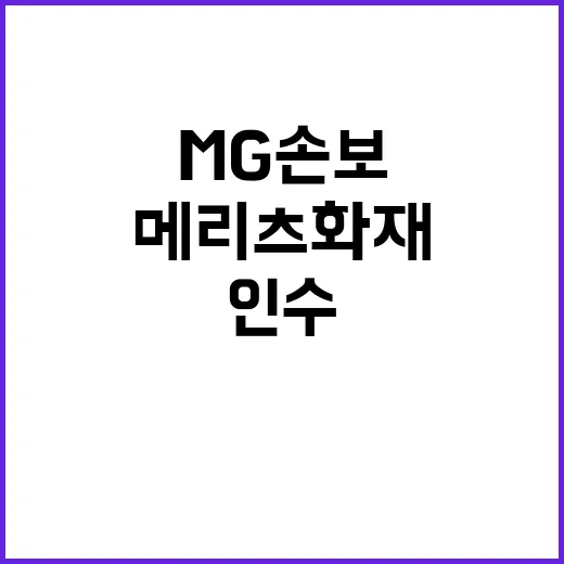 MG손보 메리츠화재…