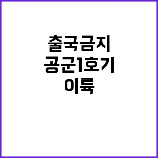 출국금지 대통령 공…