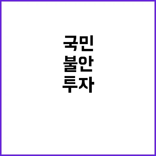 신용 불안 국민주권…