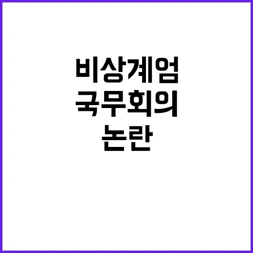 국무회의 후 논란 …