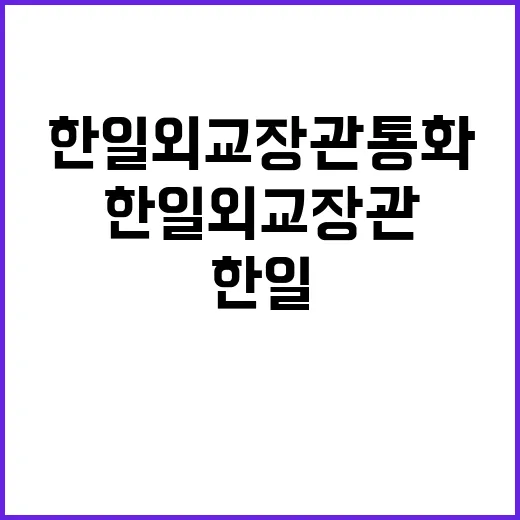 한일 외교장관 통화…