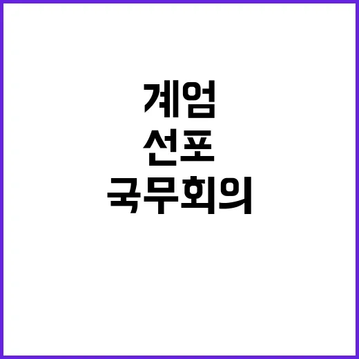 계엄 선포 국무회의…