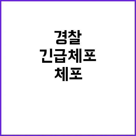 긴급체포 경찰 충격…