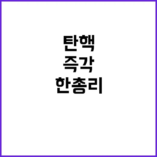 즉각 탄핵 한총리 …