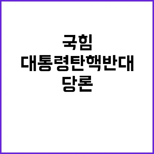 국힘 대통령 탄핵 …