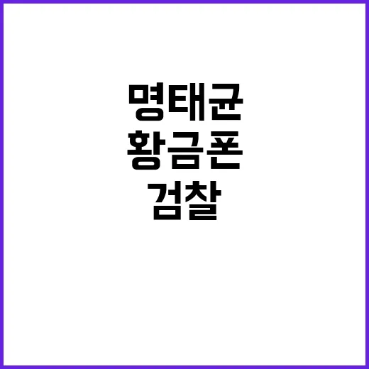 황금폰 명태균의 비…