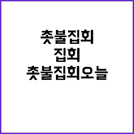 촛불 집회 오늘 국…