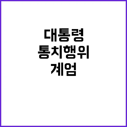 계엄 대통령 통치행…