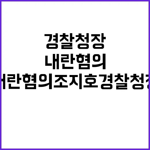 내란 혐의 조지호 …