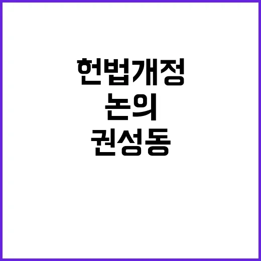 헌법 개정 권성동의…