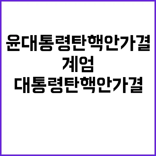 계엄 소멸 윤 대통…