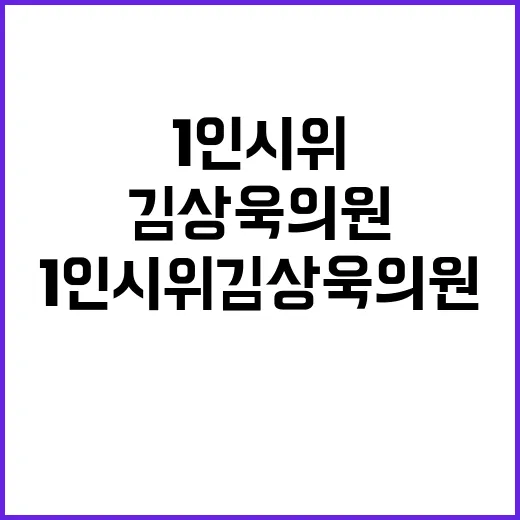 1인 시위 김상욱 …