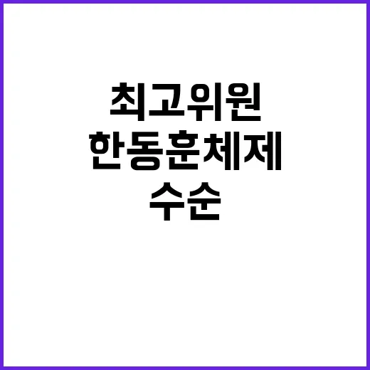 한동훈 체제 해체 …