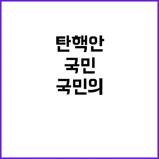 탄핵안 정치 정상화…