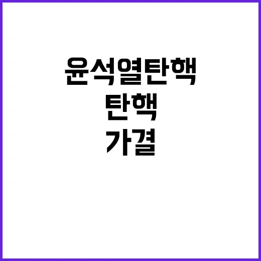 윤석열 탄핵 가결 조태열 장관의 비밀 접견!