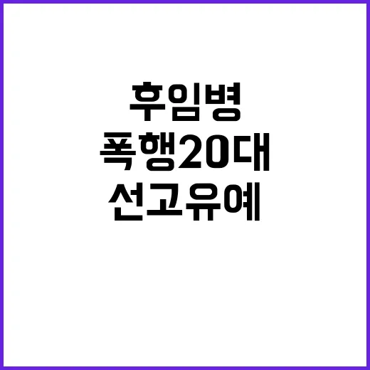 폭행 20대 선임 …