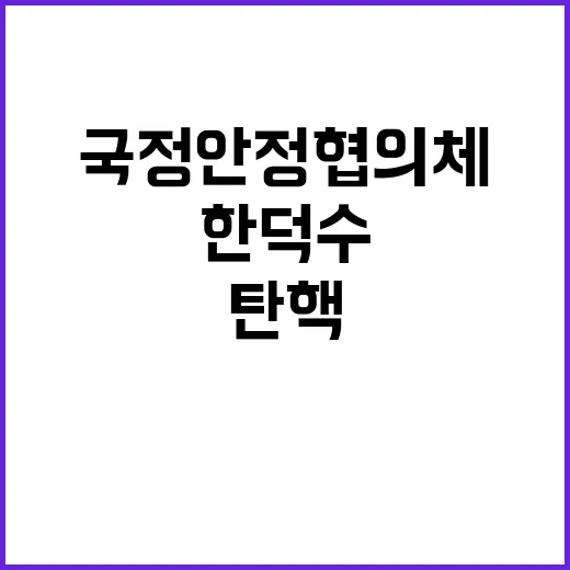 국정안정협의체 한덕…