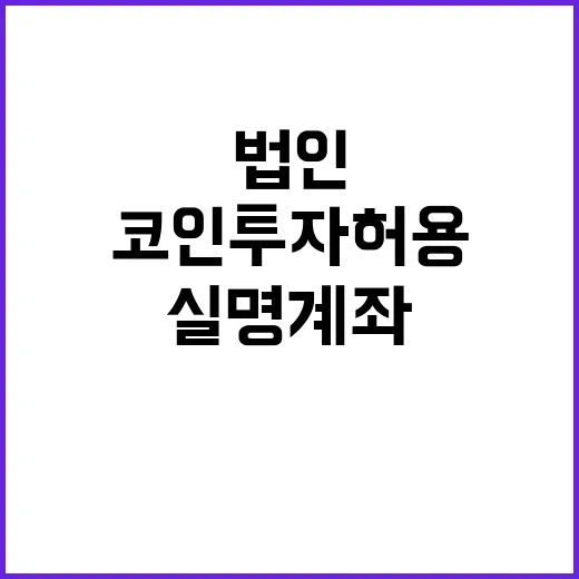 코인 투자 허용? …