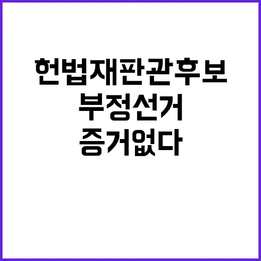 부정선거 증거 없다…