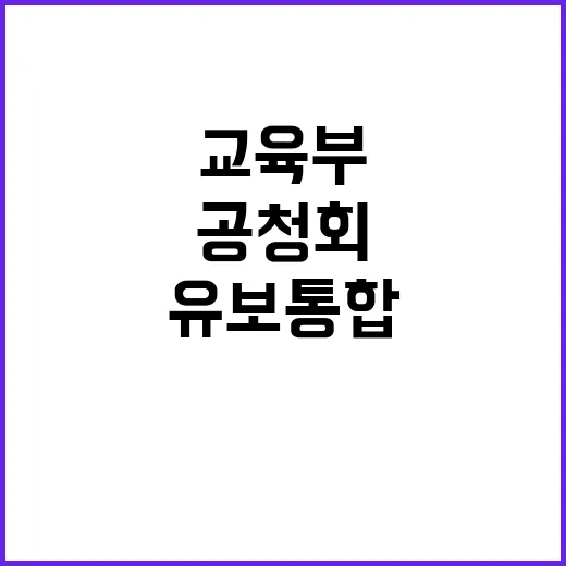 유보통합 공청회 반…