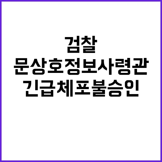 검찰 문상호 정보사…