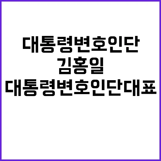 김홍일 윤 대통령 …