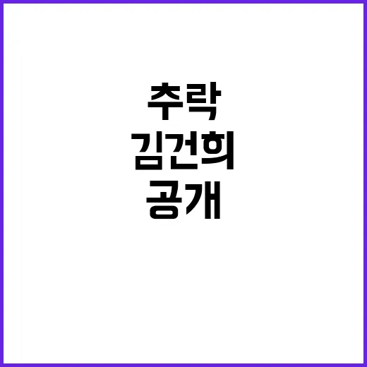 김건희 권력욕의 실…