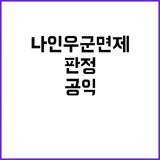 공익 판정 나인우 …