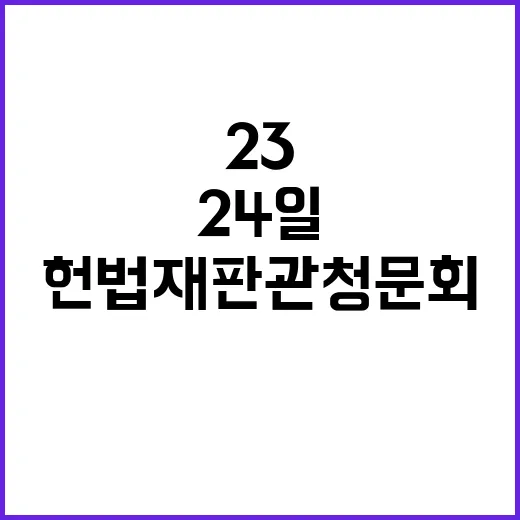 헌법재판관 청문회 …