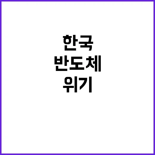 위기 한국 반도체 320조원 지원 필요성 급증!