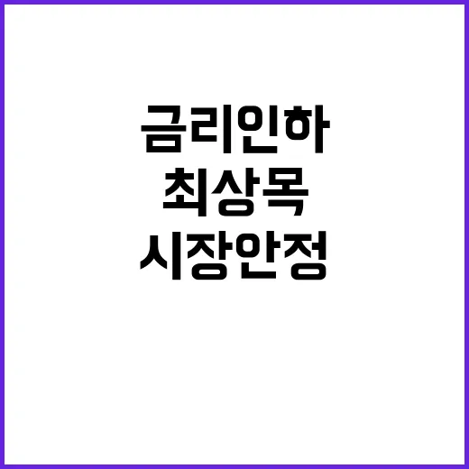 금리인하 최상목의 …