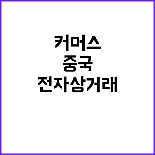 중국 커머스 한국 …