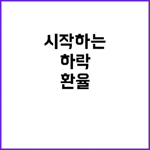 환율 하락 1444.51원 시작하는 이유는?