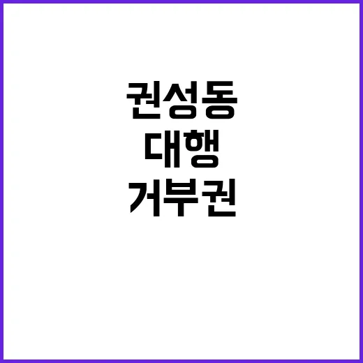 권성동 한덕수 대행 거부권 행사 자체가 책무