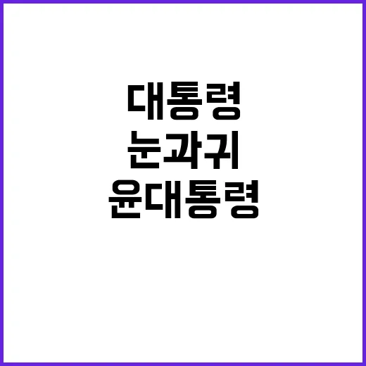 윤 대통령 눈과 귀…