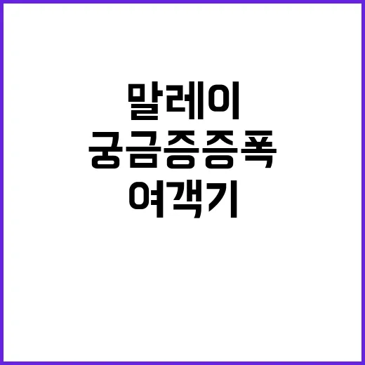 실종 여객기 말레이…