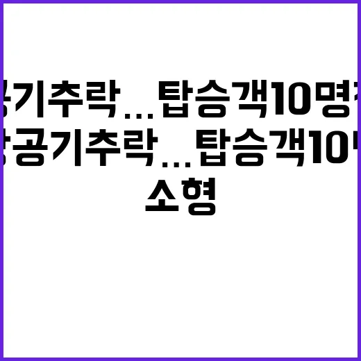소형항공기 추락… …