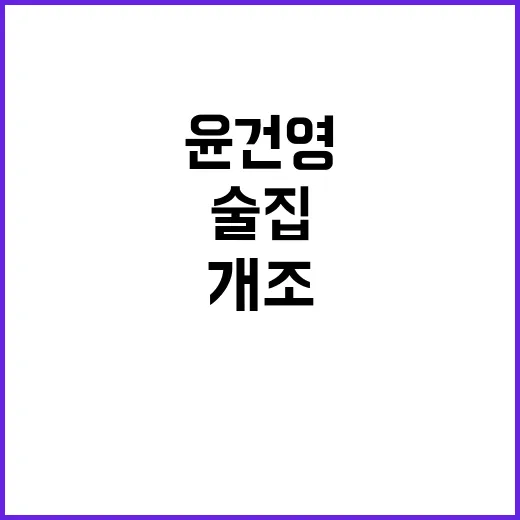 윤건영 주장 술집 개조 시도에 경호처 반응!