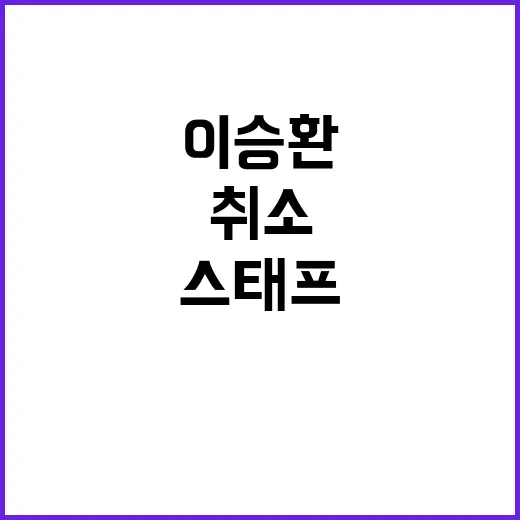 이승환 스태프 보상 결정! 공연 취소 이유 공개!